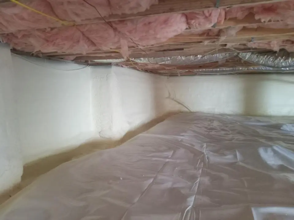 Crawl space encapsulation with closed-cell spray foam for Roof Maintenance in Wilson