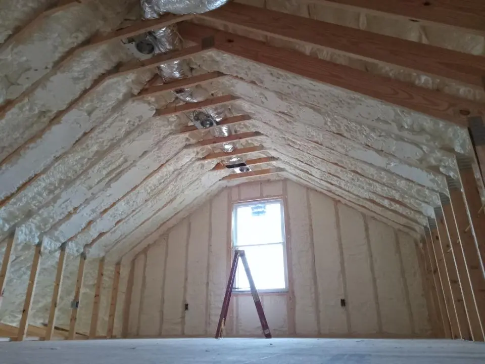 Spray foam roofing application for Crawl Space Insulation project in Wilson